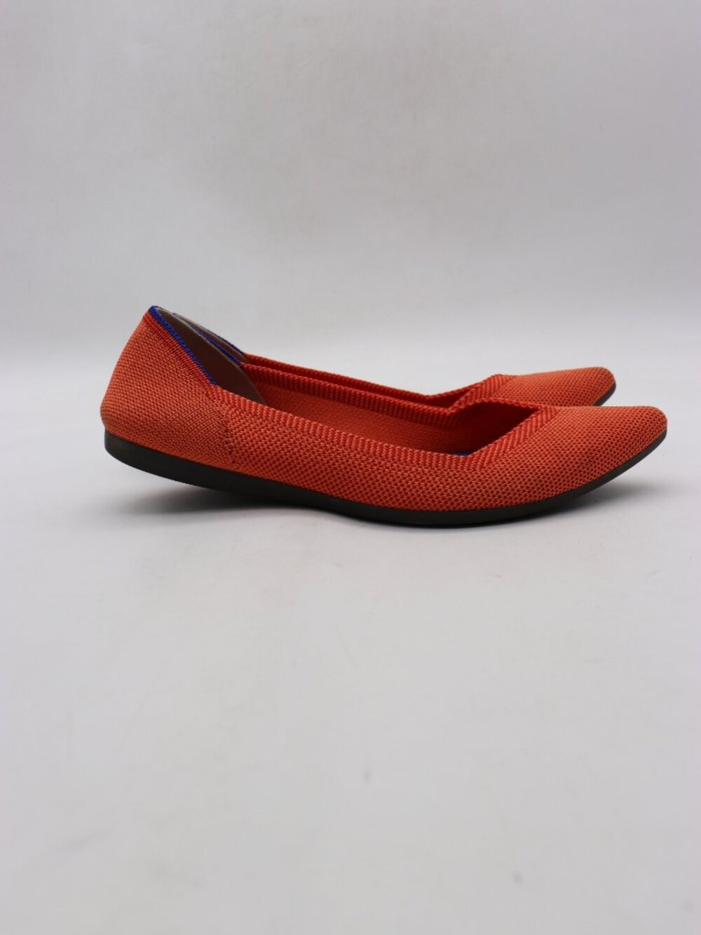 Rothy’s The Point Flats Women's Size 6 Orange Knit Loafer Slip On Ballet Shoes